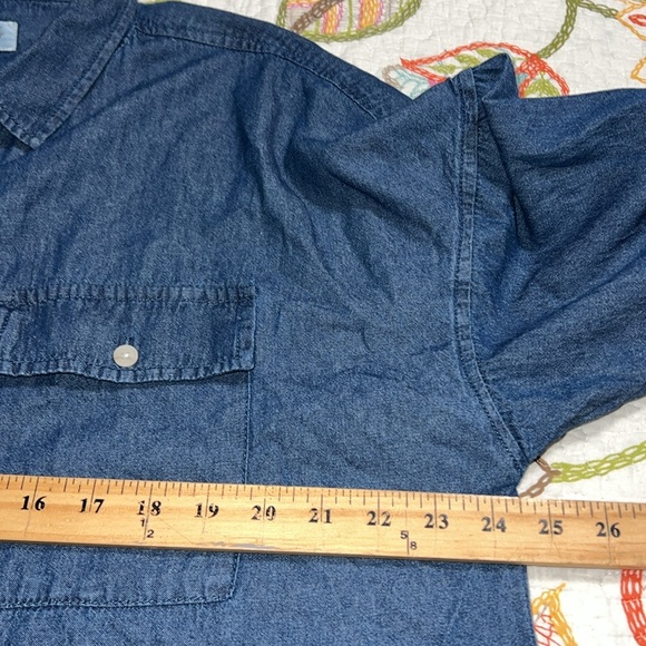 Wonderly size medium demin button front long sleeve top - Picture 4 of 10